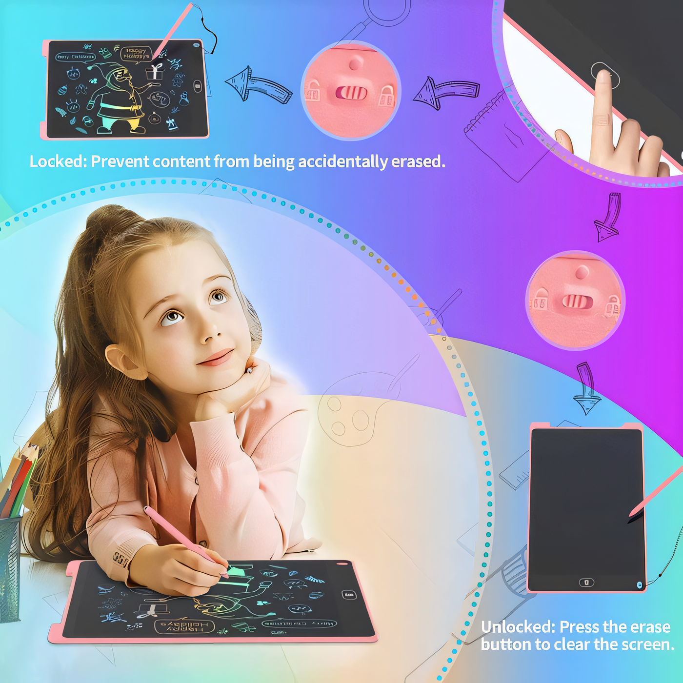 LCD Writing Tablet Drawing Board Educational Toys For Children